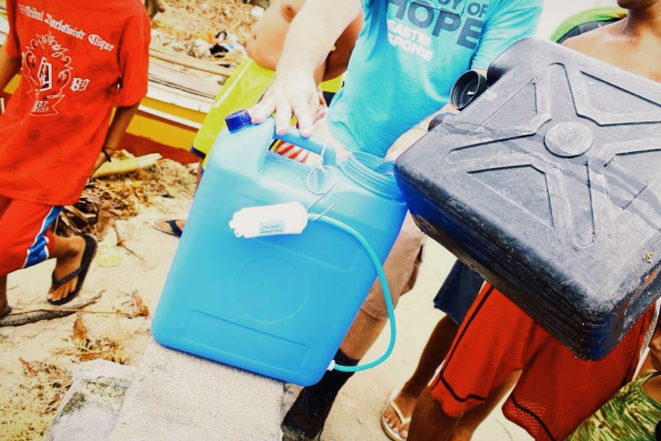 A water filtration unit distributed by Convoy of Hope in response to Typhoon Haiyan.